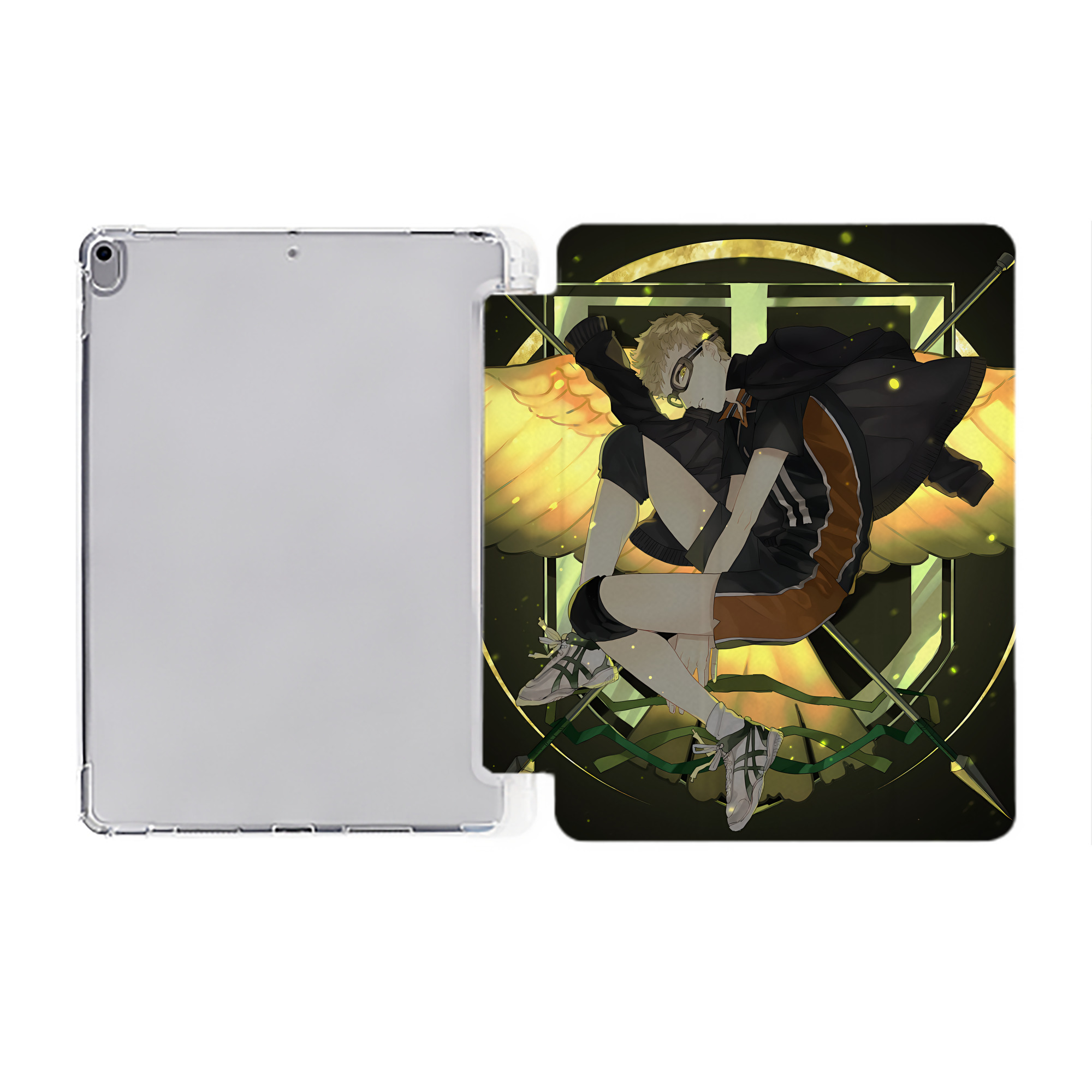 （画像用） ハイキュー!! Haikyu!! IPad ケース ペン収納付き 三つ折りスタンド PUレザー×シリコン 対応機種9.5/10.5/10.9インチ